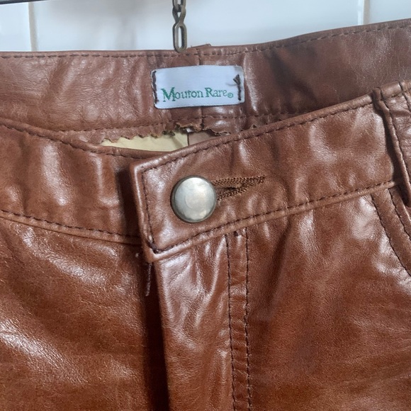 Brown leather pants - Picture 2 of 3